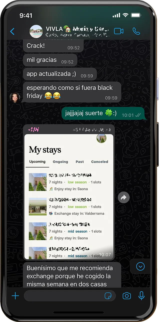 The VIVLA app on a phone